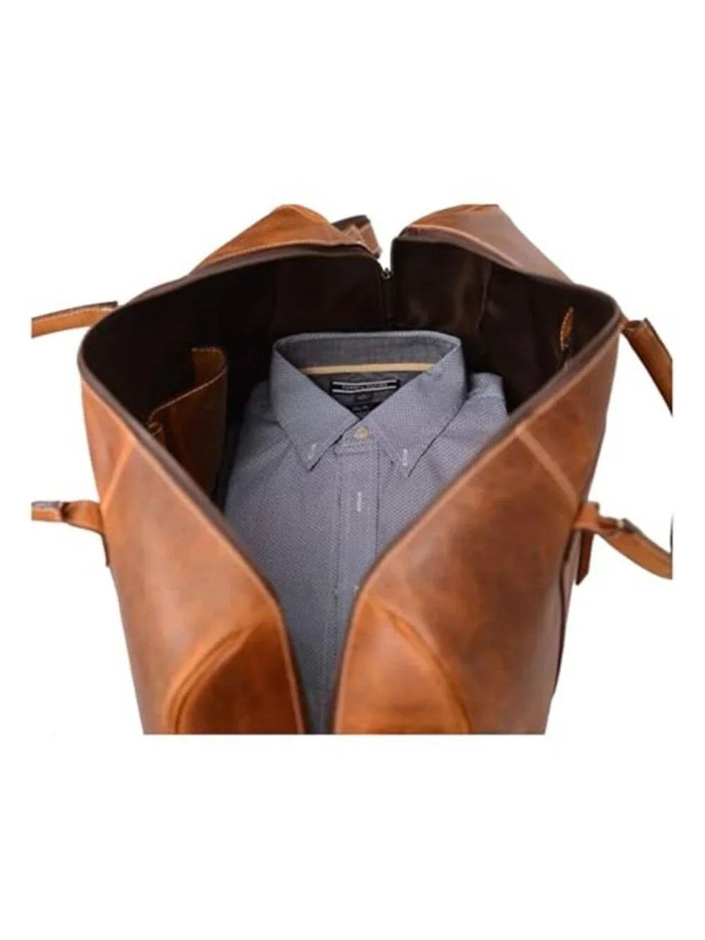 Men's Leather Duffle Bag Travel Overnight Weekend Duffel Bag